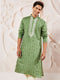 Men's Mint Green Silk Blend Kurta