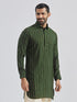Men's Bottle Green Silk Blend Kurta