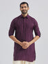 Men's Purple Silk Blend Kurta