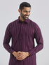 Men's Purple Silk Blend Kurta