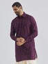 Men's Purple Silk Blend Kurta