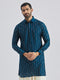 Men's Turquoise Silk Blend Kurta