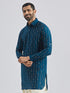 Men's Turquoise Silk Blend Kurta
