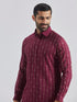 Men's Wine Silk Blend Kurta