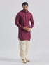 Men's Wine Silk Blend Kurta
