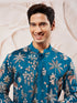 Men's Turquoise Silk Blend Kurta