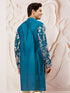 Men's Turquoise Silk Blend Kurta