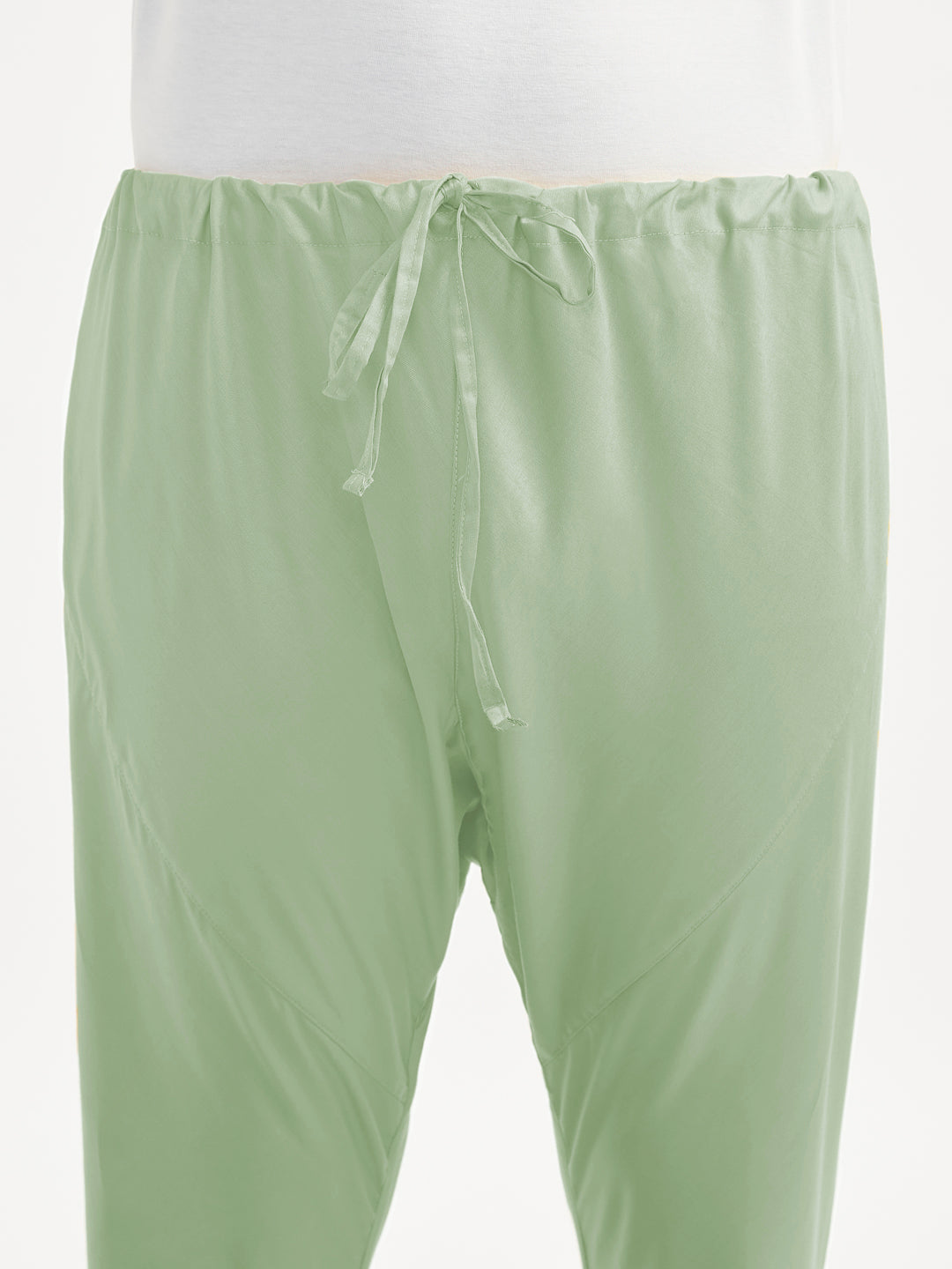 Men's Mint Green Cotton Blend Kurta Pyjama Set