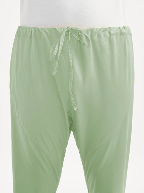 Men's Mint Green Cotton Blend Kurta Pyjama Set
