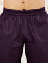 Men's Purple Cotton Blend Kurta Pyjama Set