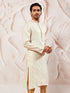 Men's Cream Silk Blend Kurta