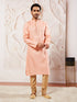Men's Pink Silk Blend Kurta Pyjama Set