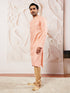Men's Pink Silk Blend Kurta Pyjama Set