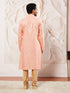 Men's Pink Silk Blend Kurta Pyjama Set