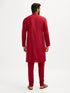 Men's Maroon Viscose Kurta Pyjama Set