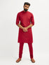 Men's Maroon Viscose Kurta Pyjama Set
