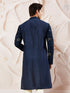Men's Navy Blue Silk Blend Kurta