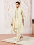 Men's Beige And Cream Beige Kurta Pyjama And Dupatta Set