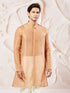 Men's Rust Tissue Silk Kurta