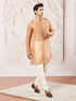 Men's Rust Tissue Silk Kurta Pyjama Set