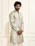 Men's Beige Tissue Silk Kurta