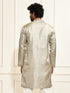 Men's Beige Tissue Silk Kurta