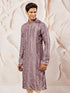Men's Lavender Tissue Silk Kurta