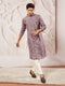 Men's Lavender Tissue Silk Kurta Pyjama Set