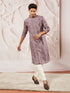 Men's Lavender Tissue Silk Kurta Pyjama Set