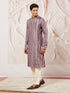 Men's Lavender Tissue Silk Kurta Pyjama Set