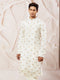 Men's White Tissue Silk Kurta