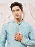 Men's Aqua Tissue Silk Kurta