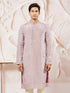 Men's Lavender Tissue Silk Kurta