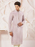 Men's Lavender Tissue Silk Kurta