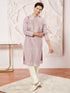 Men's Lavender Tissue Silk Kurta