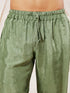 Men's Green Tissue Silk Kurta Pyjama And Dupatta Set For Men's