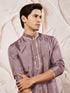 Men's Lavender Tissue Silk Kurta