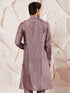 Men's Lavender Tissue Silk Kurta