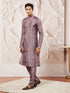 Men's Lavender Tissue Silk Kurta Pyjama Set