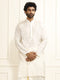 Men's Cream Tissue Silk Kurta