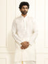 Men's Cream Tissue Silk Kurta