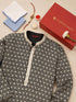 Men's Black Rayon Kurta Rakhi Gift Box for Brother | Includes Rakhi & Festive Essentials