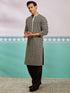 Men's Black Rayon Kurta And Patiala Set