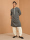 Men Black Rayon Kurta with Patiala Festive Ethnic Wear