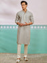 Men's Grey Rayon Kurta And Pyjama Set