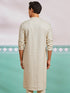 Men's Off White Rayon Kurta