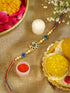 Men's Off White Rayon Kurta Rakhi Gift Box for Brother | Includes Rakhi, Potli Bag & Festive Essentials