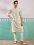 Men's Off White Rayon Kurta