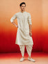 Men Off-White Rayon Kurta with Dhoti Festive, Festive Glitz, EID, Wedding, Diwali Ethnic Wear