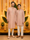 Men's Peach Rayon Kurta And Pyjama Set